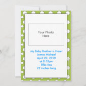 ik ben een grote broeder ( baby boy ) - aankondigi aankondiging (Achterkant)