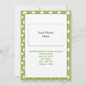 Ik ben een grote broeder (jongen/meisje tweeling)  aankondiging (Achterkant)