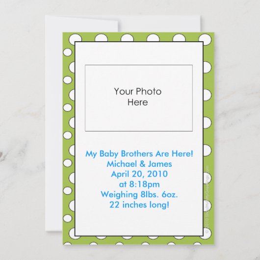 ik ben een grote broeder ( tweelingbroers ) - aank aankondiging (Achterkant)