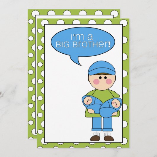 ik ben een grote broeder ( tweelingbroers ) - aank aankondiging (Voorkant / Achterkant)