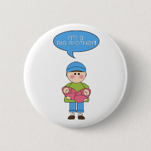 ik ben een grote broer knop ( twin sisters ) ronde button 5,7 cm