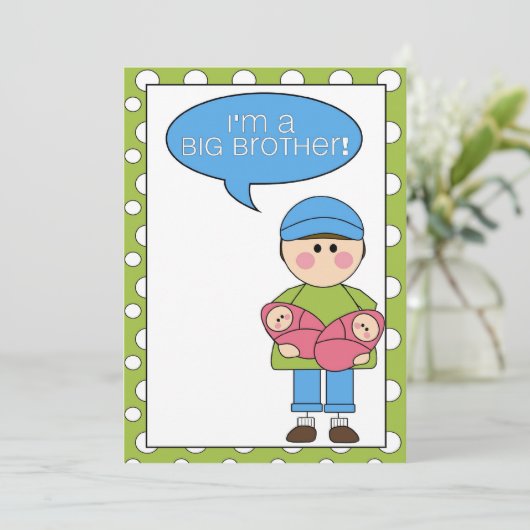 ik ben een grote broer ( twee zussen ) aankondiging (Staand voorkant)