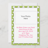 ik ben een grote broer ( twee zussen ) aankondiging (Achterkant)