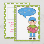 ik ben een grote broer ( twee zussen ) aankondiging (Voorkant / Achterkant)