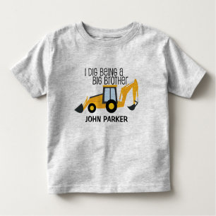 Ik ben een grote broerconstructietekertruck NAAM Kinder Shirts