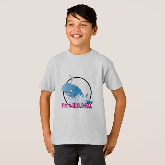 Ik ben een grote deal - Kinderen Basic T-Shirt (Voorkant volledig)