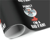 Ik ben een grote Fan Funny Electric Fan Pun Dark B Cadeaupapier (Rol Hoek)