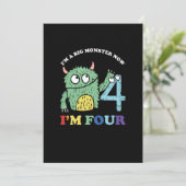 Ik ben een grote monster die nu vier jaar geleden  kaart (Staand voorkant)