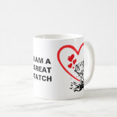 IK BEN EEN GROTE VANGSTliefde Gevist Koffiemok (Voorkant rechts)