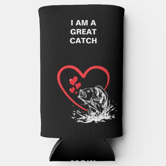 IK BEN EEN GROTE VANGSTMONOgramliefde Gevist Seltzer Blikjeskoeler (Voorkant)