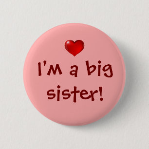 Ik ben een grote zus. ronde button 5,7 cm