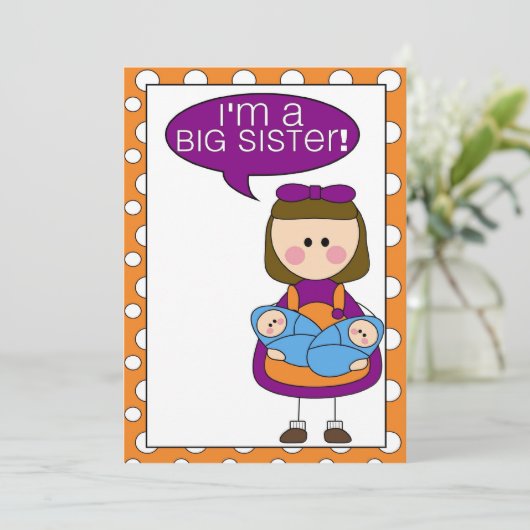 ik ben een grote zuster - aankondiging (Staand voorkant)
