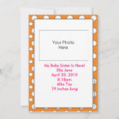 ik ben een grote zuster - aankondiging (Achterkant)