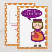 ik ben een grote zuster - aankondiging (Voorkant / Achterkant)