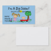 Ik ben een grote zuster-roekkaart contactkaartje (Voorkant / Achterkant)