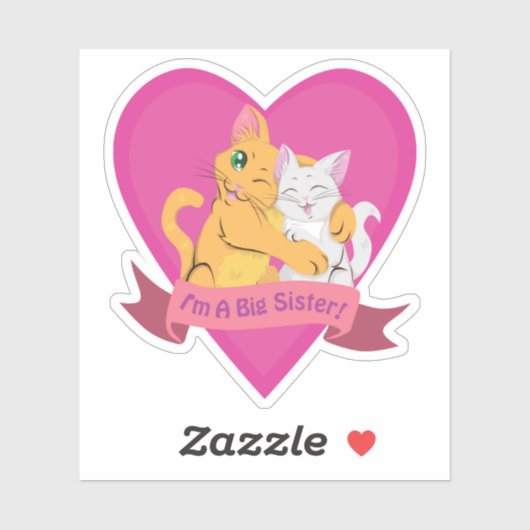 Ik ben een grote zuster! sticker (Vel)