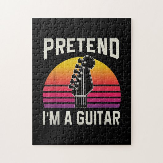 Ik ben een Guitar Funny Costume Gift. Legpuzzel (Verticaal)