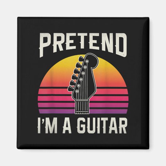 Ik ben een Guitar Funny Costume Gift. Magneet (Voorkant)