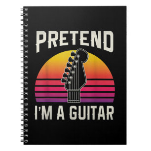Ik ben een Guitar Funny Costume Gift. Notitieboek