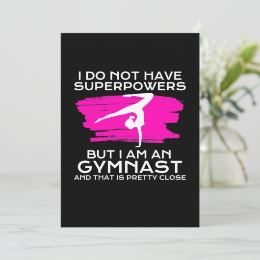 Ik ben een gymnast en dat is kaart (Staand voorkant)