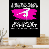 Ik ben een gymnast en dat is poster (Keuken)