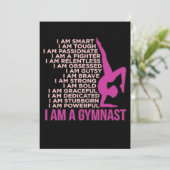 Ik ben een Gymnast Gymnastics Gymnastic Sports Lov Bedankkaart (Staand voorkant)