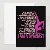 Ik ben een Gymnast Gymnastics Gymnastic Sports Lov Bedankkaart (Voorkant / Achterkant)