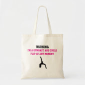 Ik ben een Gymnast Magenta Gymnastics Fun Quote Fl Tote Bag (Voorkant)