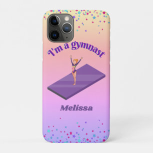 Ik ben een gymnast, meisje met leotard op Paarse G Case-Mate iPhone Case