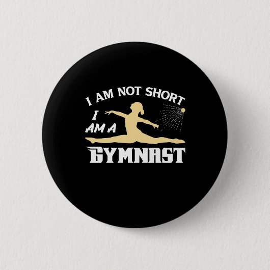 Ik ben een gymnast ronde button 5,7 cm (Voorkant)