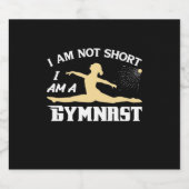 Ik ben een gymnast sparkling wijnetiket (Enkel label)
