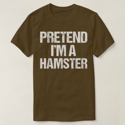 Ik ben een Hamster Costume Funny Lazy Halloween T-shirt (Design voorkant)