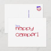 Ik ben een Happy Camper Briefkaart (Voorkant / Achterkant)