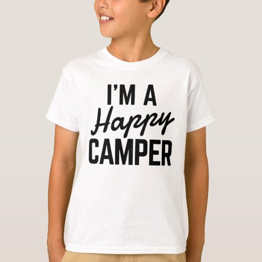 Ik ben een Happy Camper T-Shirt (Voorkant)