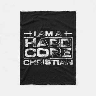Ik Ben Een Hardcore Christen Fleece Deken