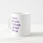 Ik ben een heel bescheiden persoon. koffiemok (Voorkant links)