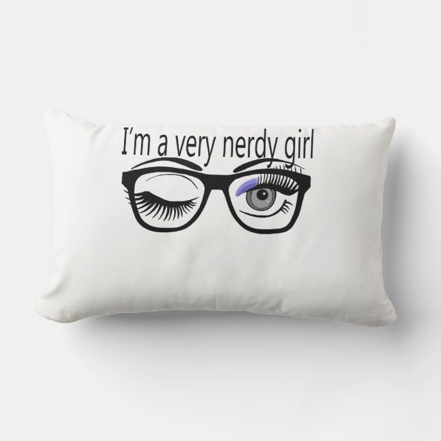 Ik ben een heel nerdy meisje met een oogschaduw va kussen (Voorkant)