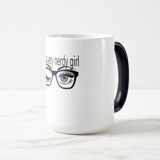 Ik ben een heel nerdy meisje met een oogschaduw va magische mok (Voorkant rechts)