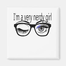Ik ben een heel nerdy meisje met een oogschaduw va