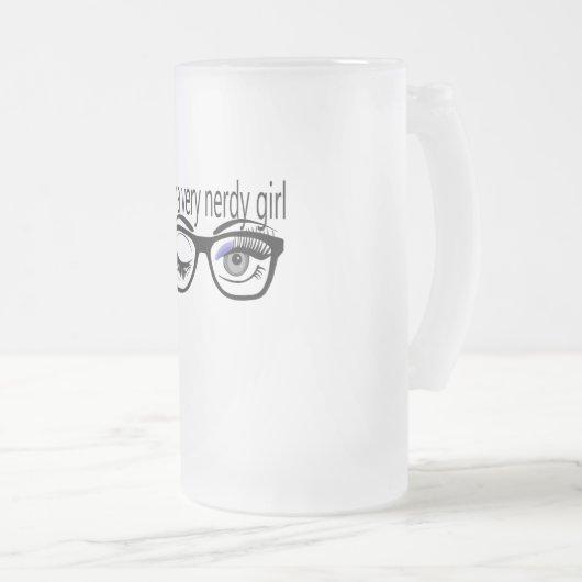 Ik ben een heel nerdy meisje met een oogschaduw va matglas bierpul (Voorkant rechts)
