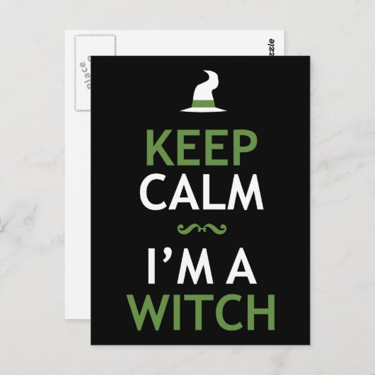 Ik ben een heks briefkaart (Voorkant / Achterkant)