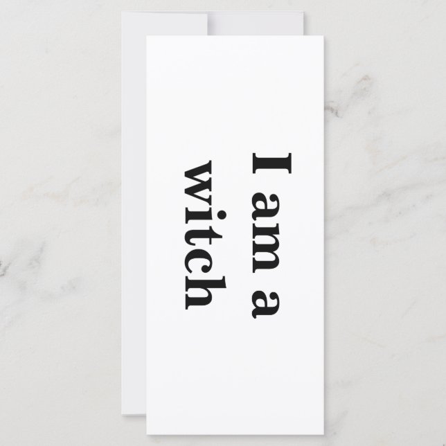 "Ik ben een heks" Kaart (Voorkant)