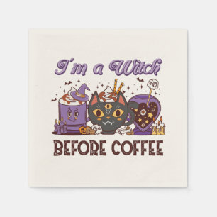 Ik ben een heks voor de koffie - Koffieliefhebber Servet
