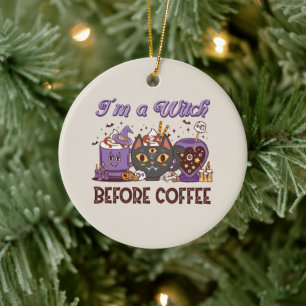 Ik ben een heks voor koffie keramisch ornament