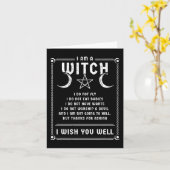 Ik ben een heks Wicca Halloween Pagan Costume Kaart (Gele Bloem)