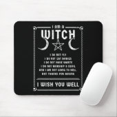 Ik ben een heks Wicca Halloween Pagan Costume Muismat (Met muis)