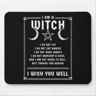 Ik ben een heks Wicca Halloween Pagan Costume Muismat