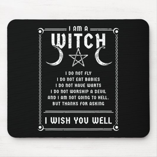 Ik ben een heks Wicca Halloween Pagan Costume Muismat (Voorkant)