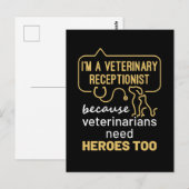 Ik ben een held van de receptie van de dierenarts briefkaart (Voorkant / Achterkant)