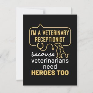 Ik ben een held van de receptie van de dierenarts briefkaart